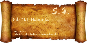 Sóti Huberta névjegykártya